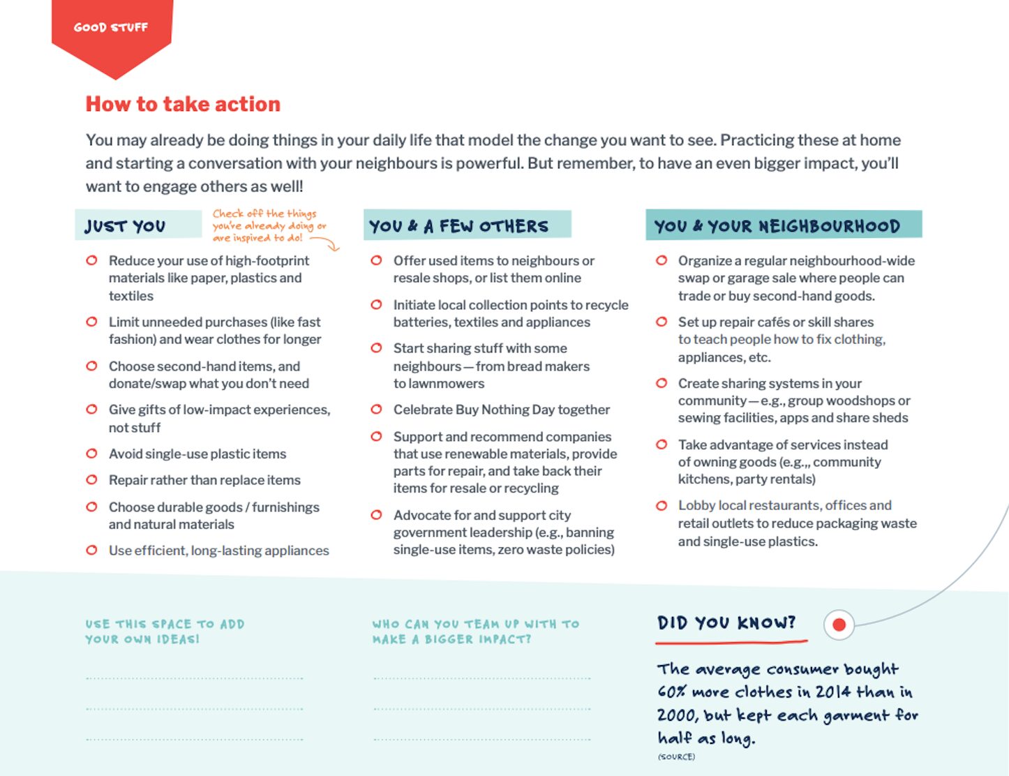 Good Stuff - Action Steps